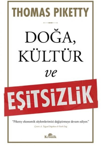 Doğa, Kültür ve Eşitsizlik Doğa, Kültür ve Eşitsizlik