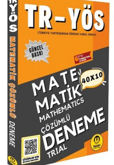 Tasarı TR YÖS Matematik 40X10 Çözümlü Deneme Tasarı TR YÖS Matematik 40X10 Çözümlü Deneme