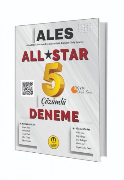 Tasarı Yayınları ALES Sayısal Sözel Yetenek All Star Tamamı Çözümlü 5 Deneme Tasarı Yayınları ALES Sayısal Sözel Yetenek All Star Tamamı Çözümlü 5 Deneme
