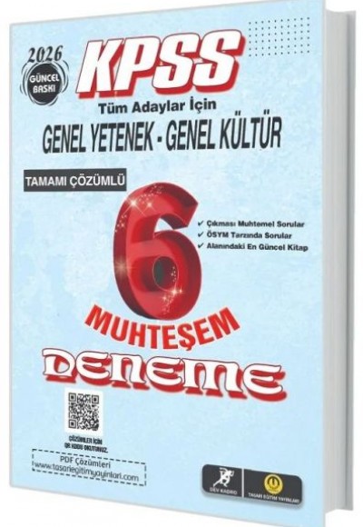 Dev Kadro KPSS Genel Yetenek Genel Kültür Muhteşem 6 Deneme Çözümlü Dev Kadro KPSS Genel Yetenek Genel Kültür Muhteşem 6 Deneme Çözümlü
