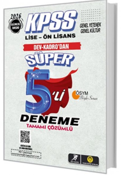 Tasarı KPSS Lise-Önlisans Süper 5li Deneme Tasarı KPSS Lise-Önlisans Süper 5li Deneme