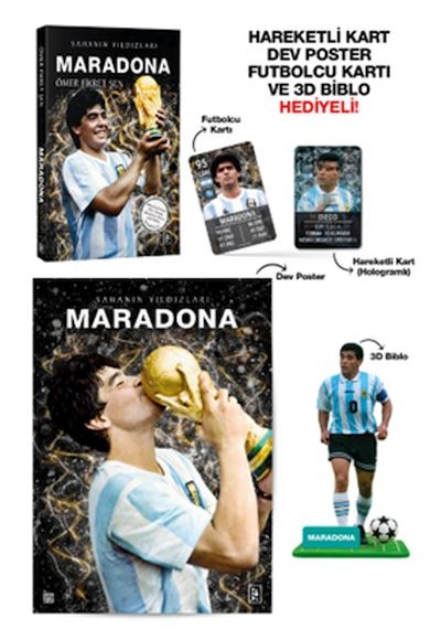 Maradona - Sahanın Yıldızları - 3D Biblo Hediyeli! Maradona - Sahanın Yıldızları - 3D Biblo Hediyeli!