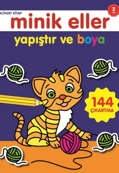 Minik Eller Yapıştır Ve Boya - Lacivert Kitap Minik Eller Yapıştır Ve Boya - Lacivert Kitap