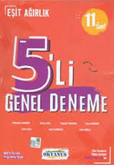 Okyanus 11. Sınıf 5'li Genel Deneme Eşit Ağırlık Okyanus 11. Sınıf 5'li Genel Deneme Eşit Ağırlık