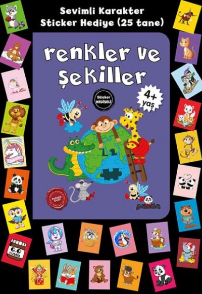 Stickerlı 4+ Yaş Renkler ve Şekiller Stickerlı 4+ Yaş Renkler ve Şekiller