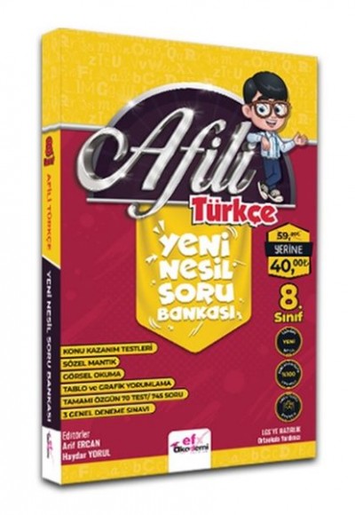 Efx Akademi 8. Sınıf LGS Afilli Türkçe Yeni Nesil Soru Bankası Efx Akademi 8. Sınıf LGS Afilli Türkçe Yeni Nesil Soru Bankası