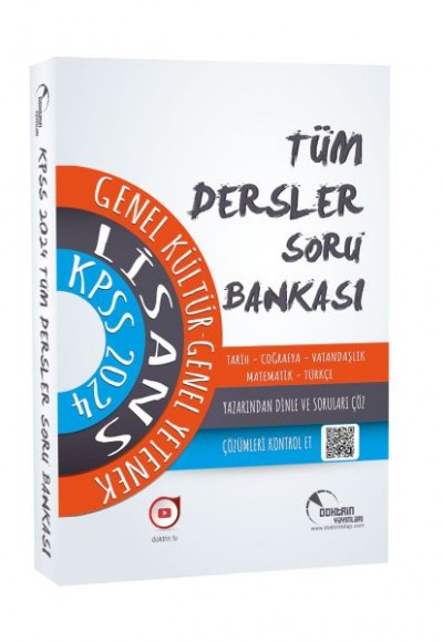 Doktrin Yayınları 2024 KPSS Lisans Genel Kültür Genel Yetenek Tüm Dersler Tek Kitap Soru Bankası Doktrin Yayınları 2024 KPSS Lisans Genel Kültür Genel Yetenek Tüm Dersler Tek Kitap Soru Bankası