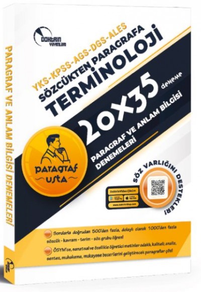 Doktrin Yayınları YKS-KPSS-AGS-DGS-ALES Paragraf 20*35 Deneme Doktrin Yayınları YKS-KPSS-AGS-DGS-ALES Paragraf 20*35 Deneme