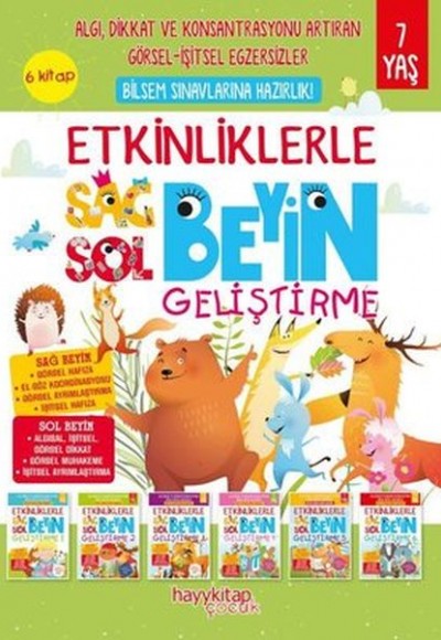 Etkinliklerle Sağ Beyin Sol Beyin Geliştirme (7 yaş) 6’lı Set Etkinliklerle Sağ Beyin Sol Beyin Geliştirme (7 yaş) 6’lı Set