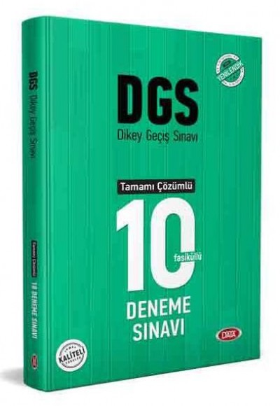 Data DGS Çözümlü 10 Fasikül Deneme Sınavı Data DGS Çözümlü 10 Fasikül Deneme Sınavı
