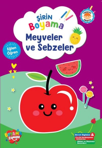 Şirin Boyama – Meyveler ve Sebzeler Şirin Boyama – Meyveler ve Sebzeler