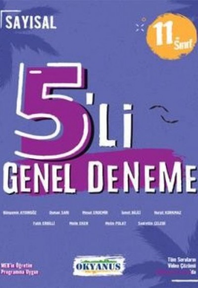 Okyanus 11. Sınıf Sayısal 5 li Deneme Okyanus 11. Sınıf Sayısal 5 li Deneme