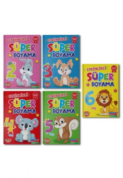 Etkinlikli Süper Boyama Seti – 5 Kitap Takım Etkinlikli Süper Boyama Seti – 5 Kitap Takım