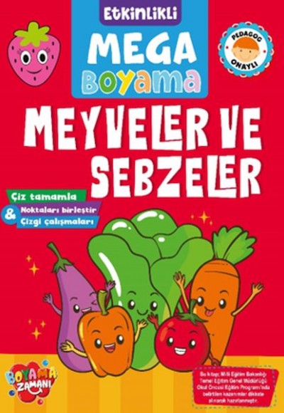 Etkinlikli Mega Boyama - Meyveler ve Sebzeler Etkinlikli Mega Boyama - Meyveler ve Sebzeler