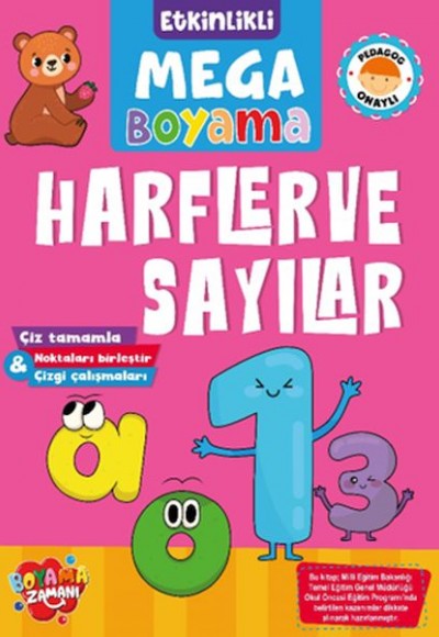 Etkinlikli Mega Boyama - Harfler ve Sayılar Etkinlikli Mega Boyama - Harfler ve Sayılar