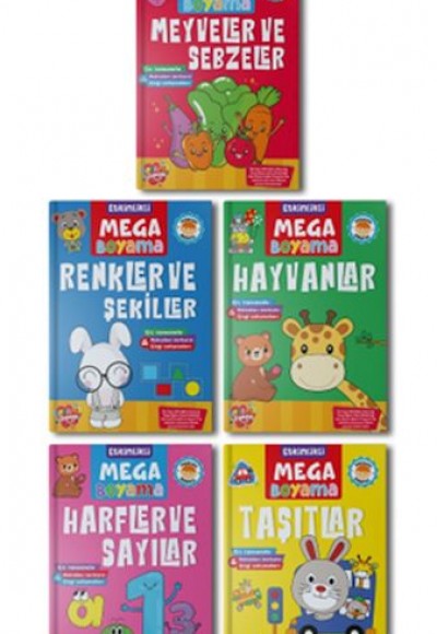 Etkinlikli Mega Boyama Serisi - 5 Kitap Takım Etkinlikli Mega Boyama Serisi - 5 Kitap Takım