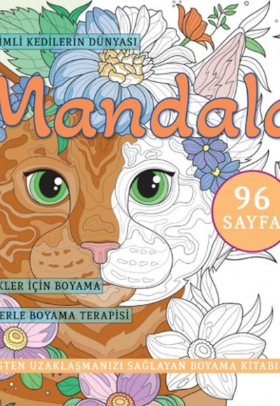 Sevimli Kedilerin Dünyası Mandala