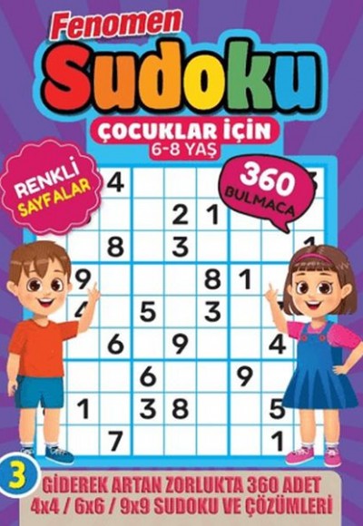 Fenomen Çocuklar için Sudoku (6-8 Yaş) -3 Fenomen Çocuklar için Sudoku (6-8 Yaş) -3