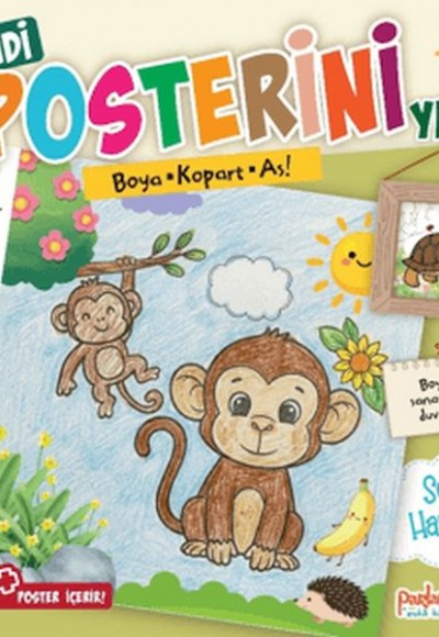 Kendi Posterini Yap! Boya Kopart As! Sevimli Hayvanlar Kendi Posterini Yap! Boya Kopart As! Sevimli Hayvanlar