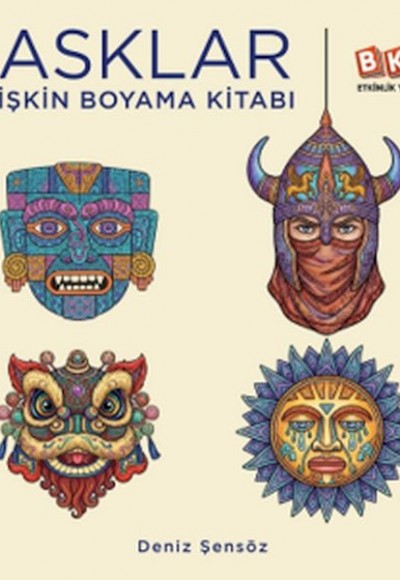Masklar-Yetişkin Boyama Kitabı-