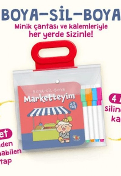 Boya Sil Boya - 2 (Marketteyim - Evdeyim - Parktayım / 2-5 Yaş) Boya Sil Boya - 2 (Marketteyim - Evdeyim - Parktayım / 2-5 Yaş)