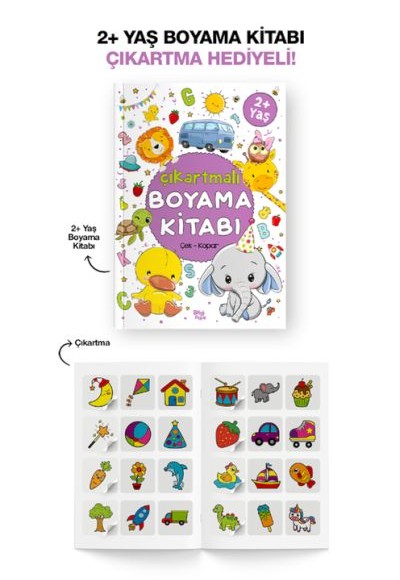 Çıkartmalı Boyama Kitabı 2 Yaş + Çıkartmalı Boyama Kitabı 2 Yaş +
