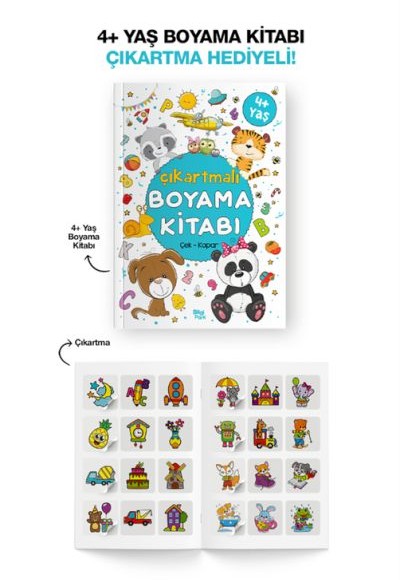 Çıkartmalı Boyama Kitabı 4 Yaş + Çıkartmalı Boyama Kitabı 4 Yaş +