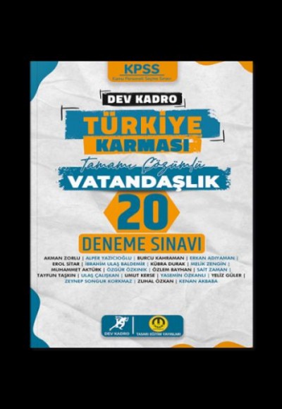 Dev kadro Vatandaşlık 20 Deneme Sınavı Dev kadro Vatandaşlık 20 Deneme Sınavı