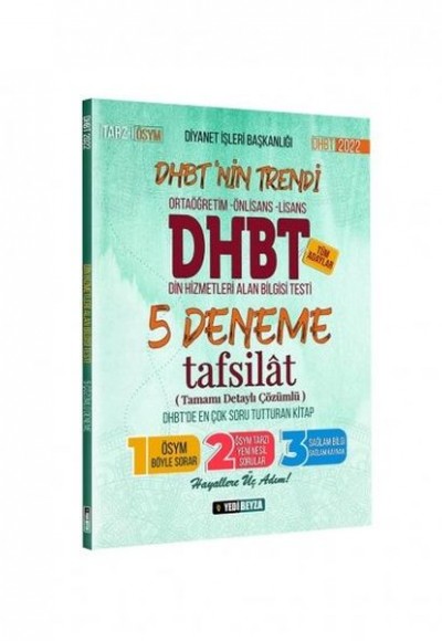 YediBeyza 2022 Dhbt Tafsilat Tamamı (Detaylı) Çözümlü 5 Deneme YediBeyza 2022 Dhbt Tafsilat Tamamı (Detaylı) Çözümlü 5 Deneme