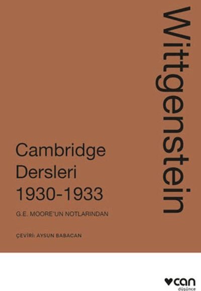 Wittgenstein: Cambridge Dersleri 1930-1933 Wittgenstein: Cambridge Dersleri 1930-1933