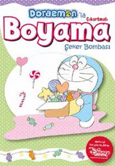 Doraemonla Çıkartmalı Boyama Şeker Bombası Doraemonla Çıkartmalı Boyama Şeker Bombası