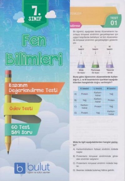 Bulut 7. Sınıf Fen Bilimleri Yaprak Test Bulut 7. Sınıf Fen Bilimleri Yaprak Test