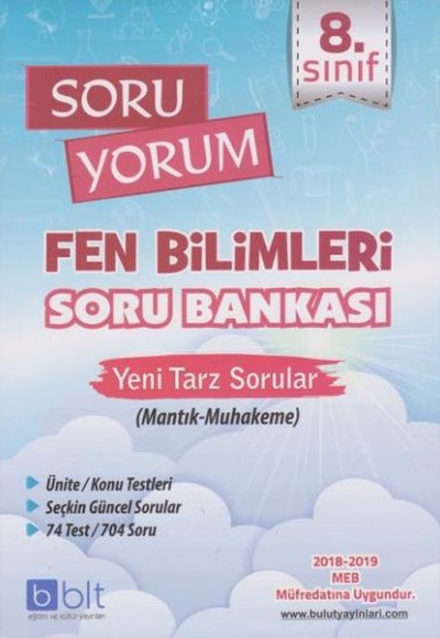 Bulut 8. Sınıf Soru Yorum Fen Bilimleri Soru Bankası