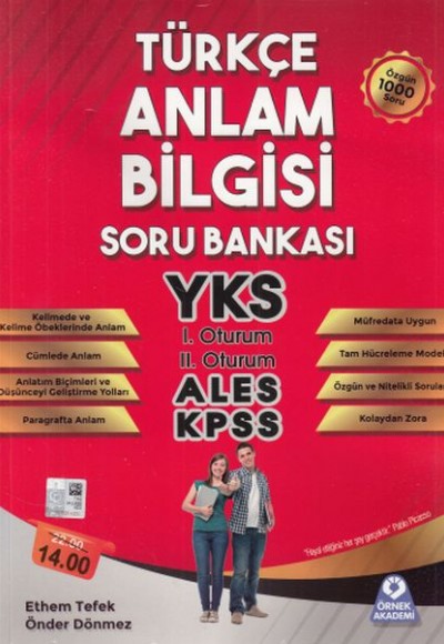 Örnek Akademi Türkçe Anlam Bilgisi Soru Bankası (Yeni) Örnek Akademi Türkçe Anlam Bilgisi Soru Bankası (Yeni)