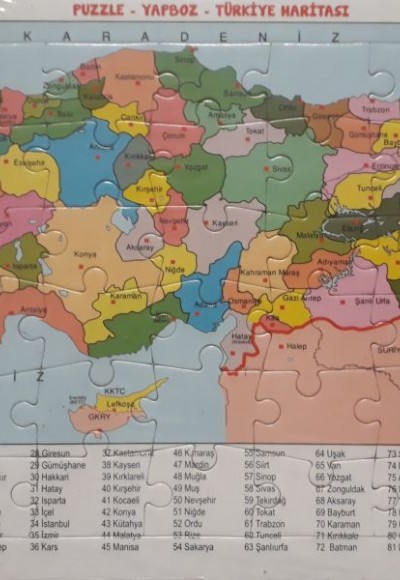 Puzzle - Türkiye Haritası Puzzle - Türkiye Haritası