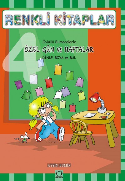 Renkli Kitaplar - 4 Öykülü Bilmecelerle Özel Gün ve Haftalar Dinle Boya ve Bul