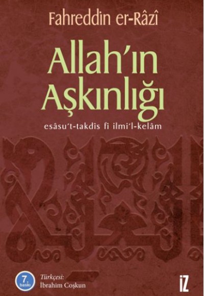 Allah’ın Aşkınlığı Esasu’t-Takdis fi İlmi’l-Kelam Allah’ın Aşkınlığı Esasu’t-Takdis fi İlmi’l-Kelam