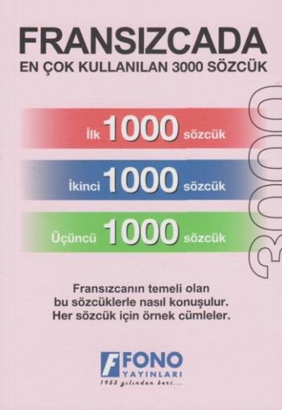Fransızcada En Çok Kullanılan 3000 Sözcük Fransızcada En Çok Kullanılan 3000 Sözcük
