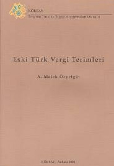 Eski Türk Vergi Terimleri Eski Türk Vergi Terimleri