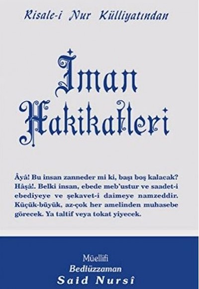 İman Hakikatleri Normal Boy İman Hakikatleri Normal Boy