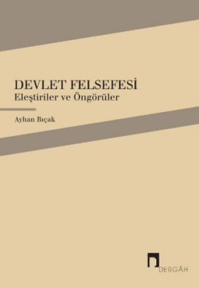 Devlet Felsefesi Devlet Felsefesi