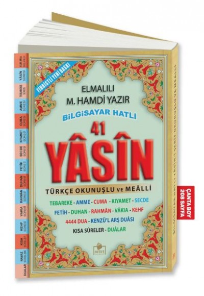 41 Yasin Bilgisayar Hatlı Tükçe Okunuşlu (Çanta Boy)
