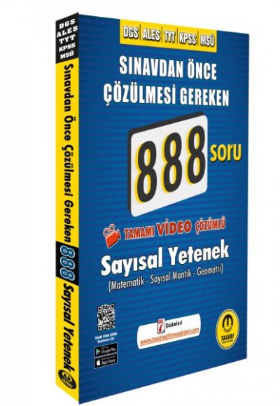 Tasarı DGS ALES Video Çözümlü 888 Sayısal Soru Bankası Tasarı DGS ALES Video Çözümlü 888 Sayısal Soru Bankası