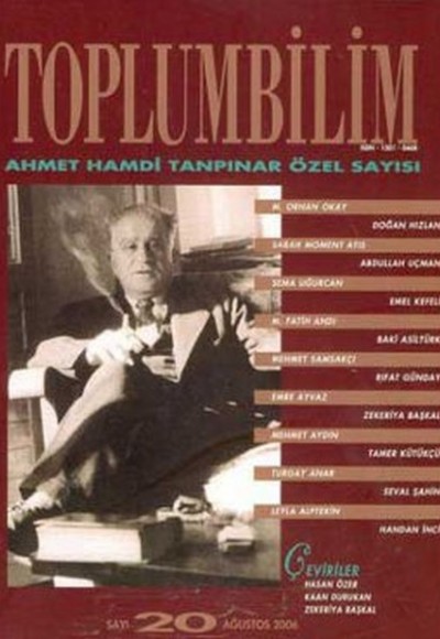 Toplumbilim Sayı: 20Ahmet Hamdi Tanpınar Özel Sayısı