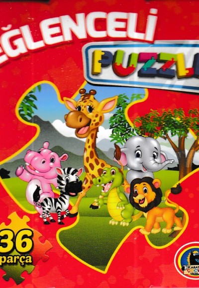 Eğlenceli Puzzle (36 parça) Kırmızı Kutu