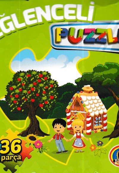 Eğlenceli Puzzle (36 parça) Yeşil Kutu