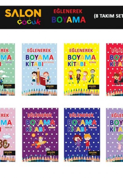 Eğlenerek Boyama Kitabı (8 Kitap Takım)