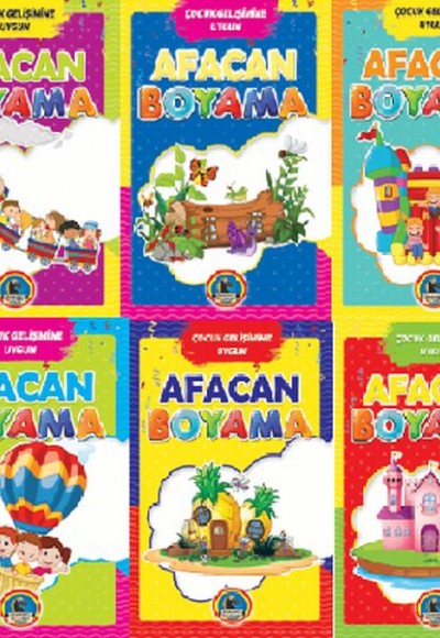 Çocuk Gelişimine Uygun - Afacan Boyama (10 Kitap)