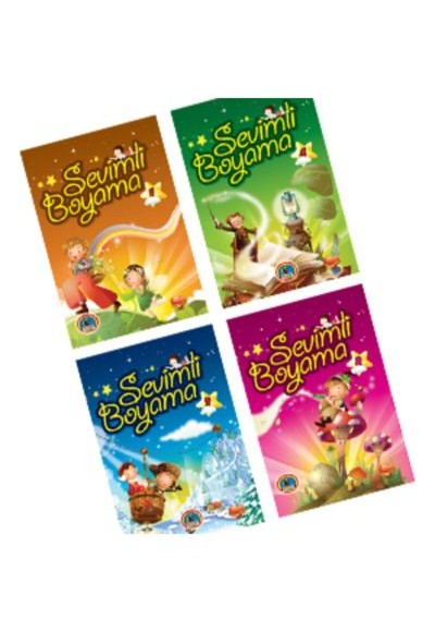 Sevimli Şekilli Boyama (4 Kitap)