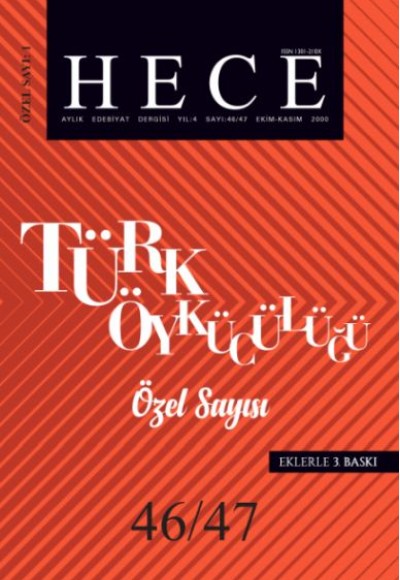 Türk Öykücülüğü Özel Sayısı: 1
